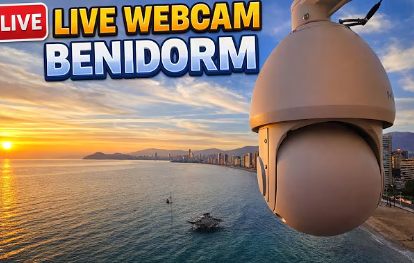 Benidorm live webcam — Playa de Levante PTZ camera by meteo365es