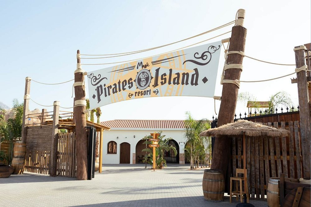 Magic Pirates Island Resort Benidorm main entrance with pirate-ship signage