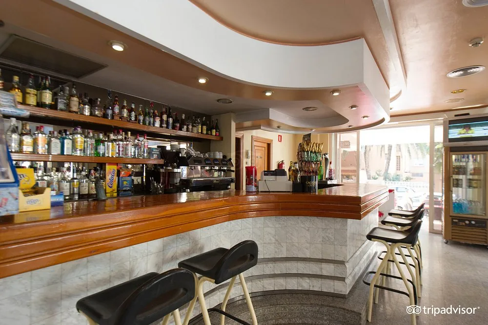Well-stocked bar at Hotel Perla Benidorm
