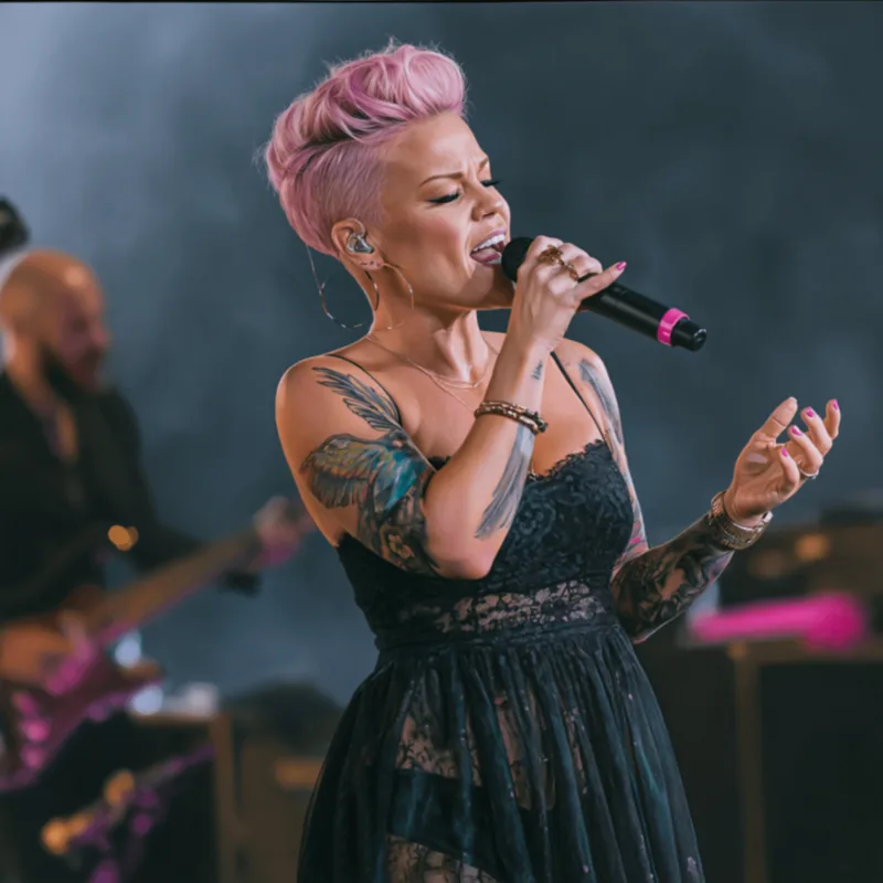 Pink tribute act in Benidorm