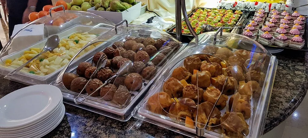 All-inclusive buffet selection at Rosamar Hotel Benidorm