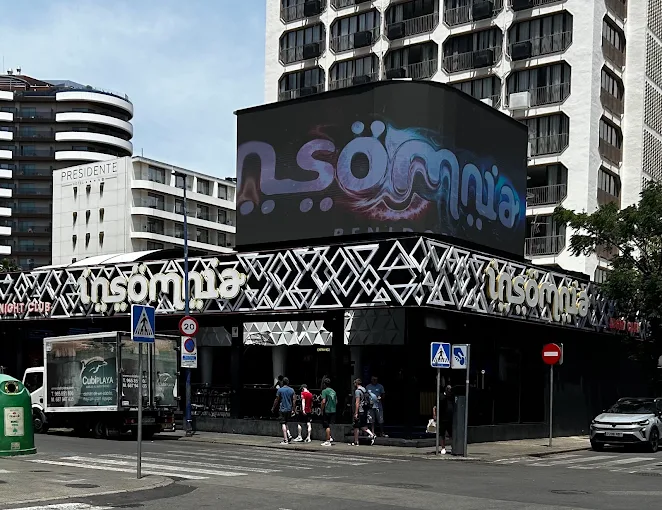 Insomnia Benidorm exterior on Calle Gerona in daylight